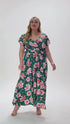 Boho Plus Size Printed Slit Maxi Dress Gianna